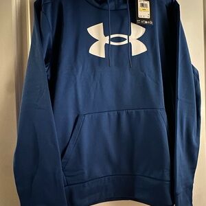 Under Armour Women’s Blue Pullover Hoodie with Logo